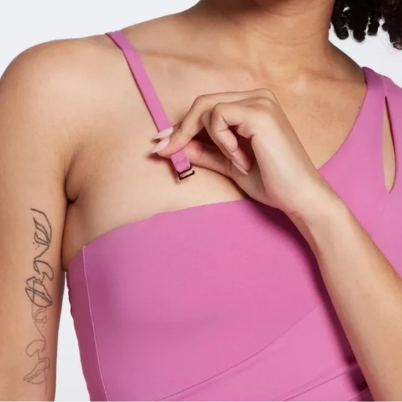 not for sale CALIA Sculpt One Shoulder Full Cover PinkGold Piece Swimsuit - Picture 8 of 8